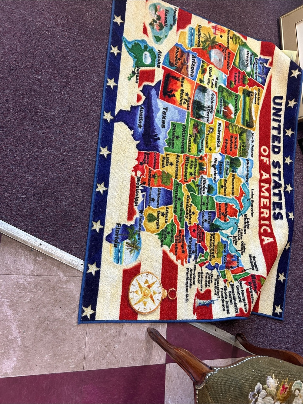 Unites states. Large. Rug